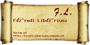 Füredi Libériusz névjegykártya